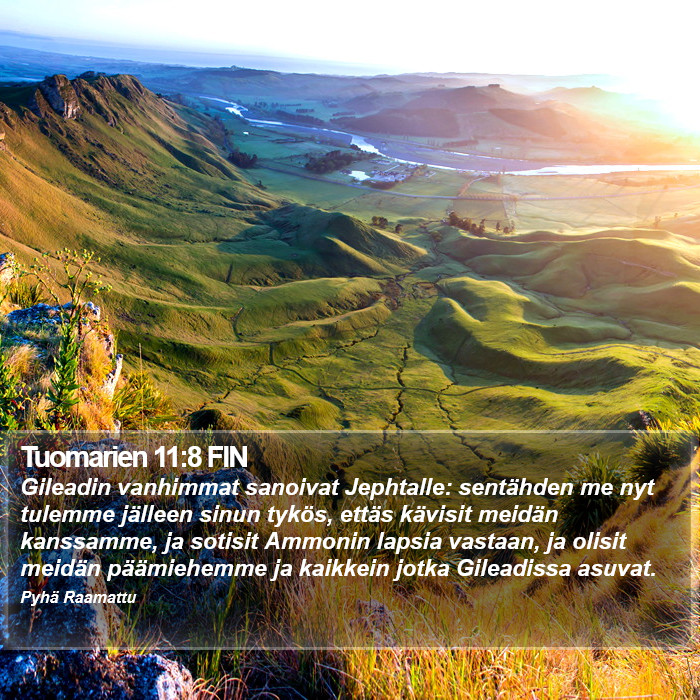 Tuomarien 11:8 FIN Bible Study