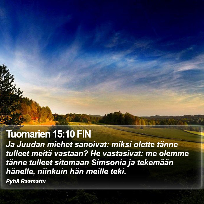 Tuomarien 15:10 FIN Bible Study