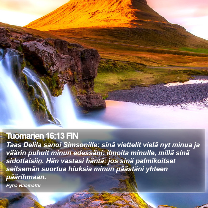 Tuomarien 16:13 FIN Bible Study