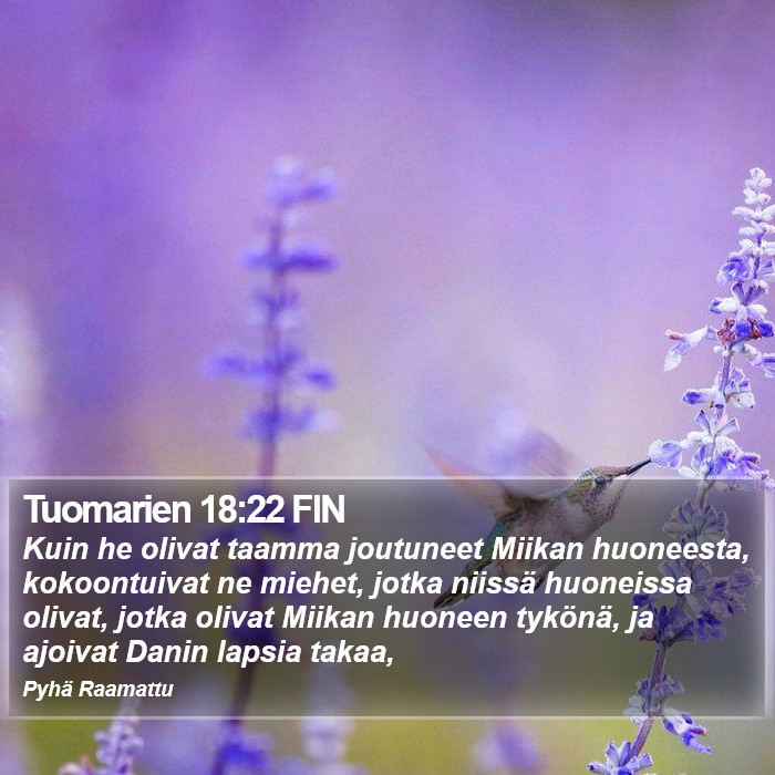 Tuomarien 18:22 FIN Bible Study