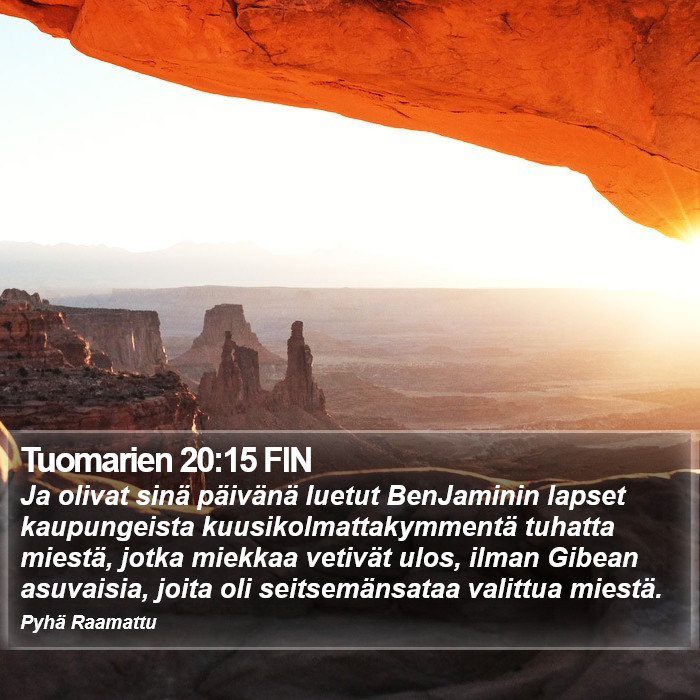 Tuomarien 20:15 FIN Bible Study