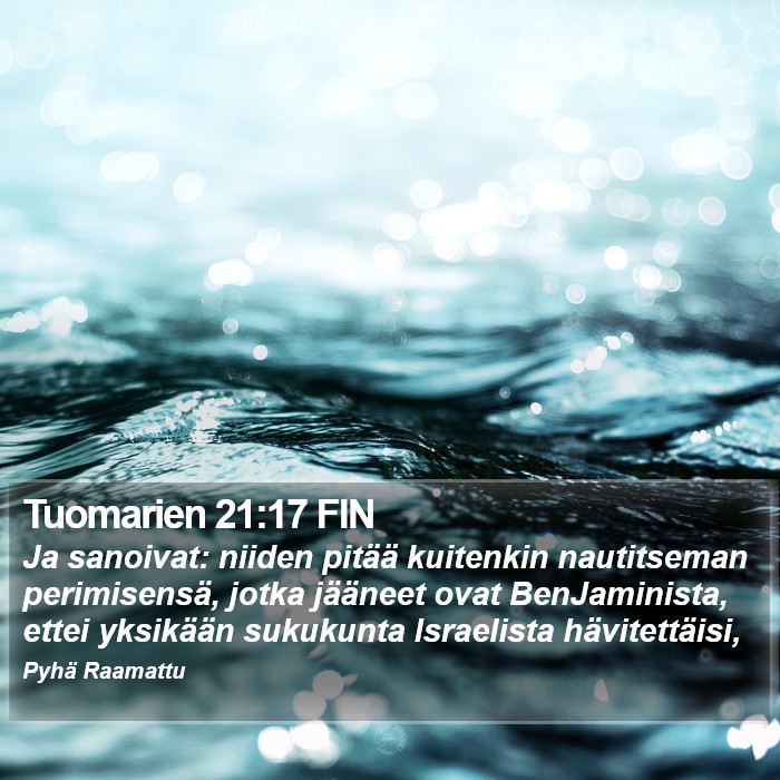 Tuomarien 21:17 FIN Bible Study