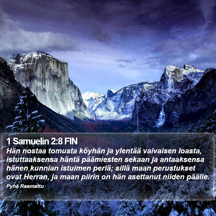 1 Samuelin 2:8 FIN Bible Study