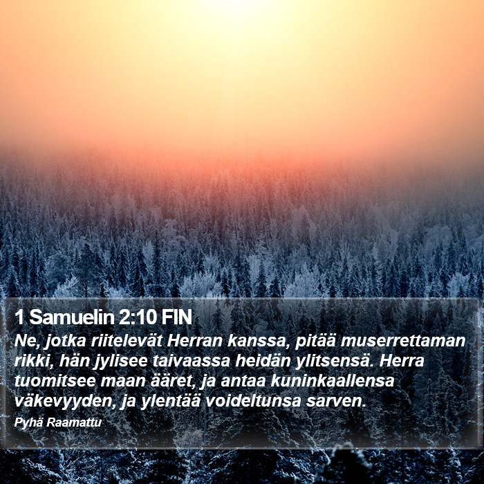 1 Samuelin 2:10 FIN Bible Study