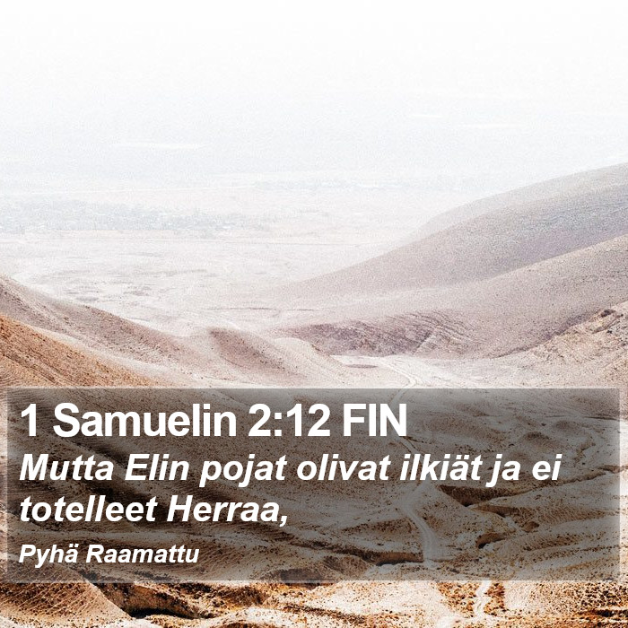 1 Samuelin 2:12 FIN Bible Study