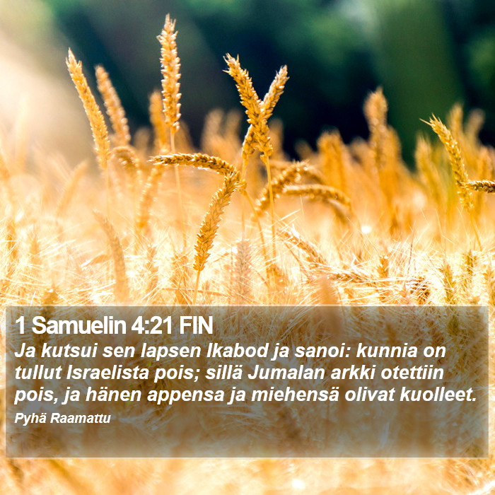 1 Samuelin 4:21 FIN Bible Study