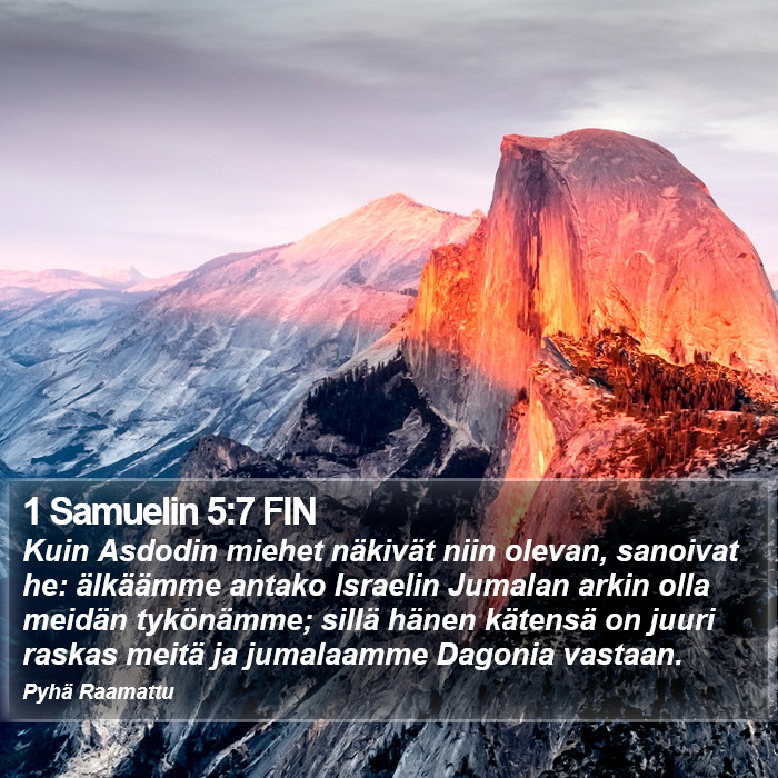 1 Samuelin 5:7 FIN Bible Study