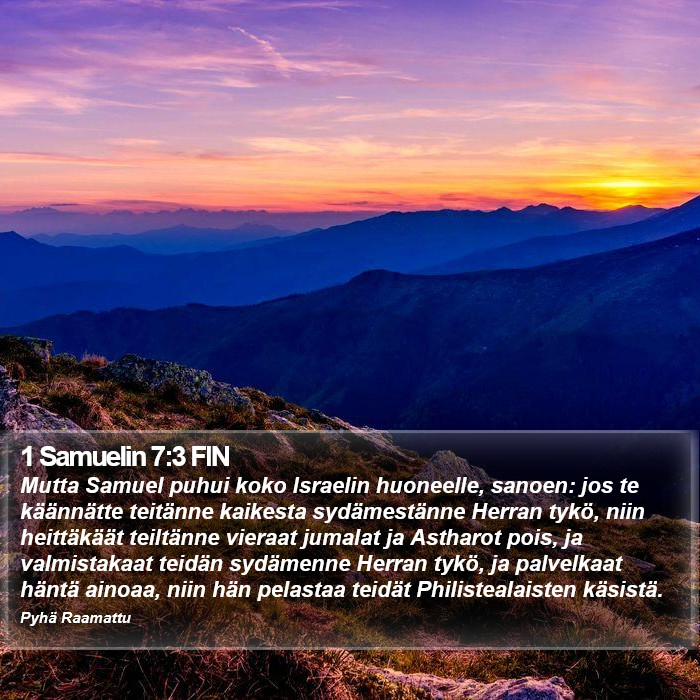 1 Samuelin 7:3 FIN Bible Study