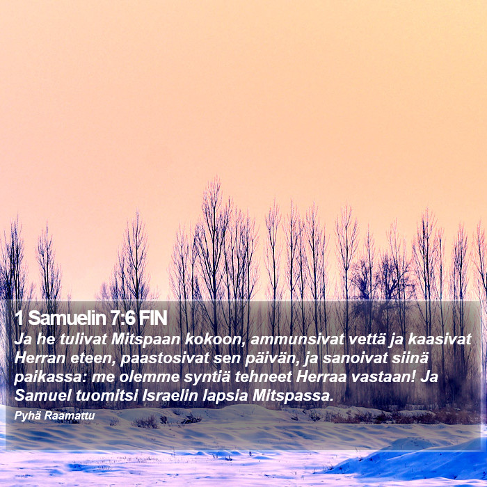 1 Samuelin 7:6 FIN Bible Study