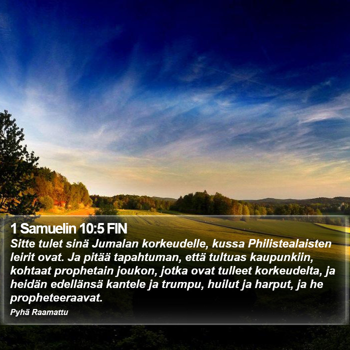 1 Samuelin 10:5 FIN Bible Study