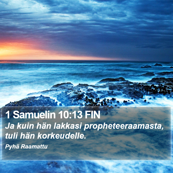 1 Samuelin 10:13 FIN Bible Study