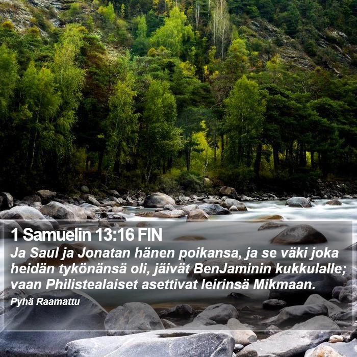 1 Samuelin 13:16 FIN Bible Study