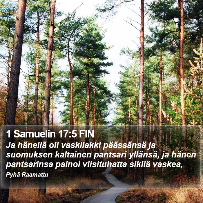 1 Samuelin 17:5 FIN Bible Study