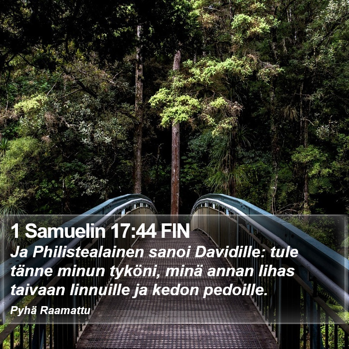 1 Samuelin 17:44 FIN Bible Study