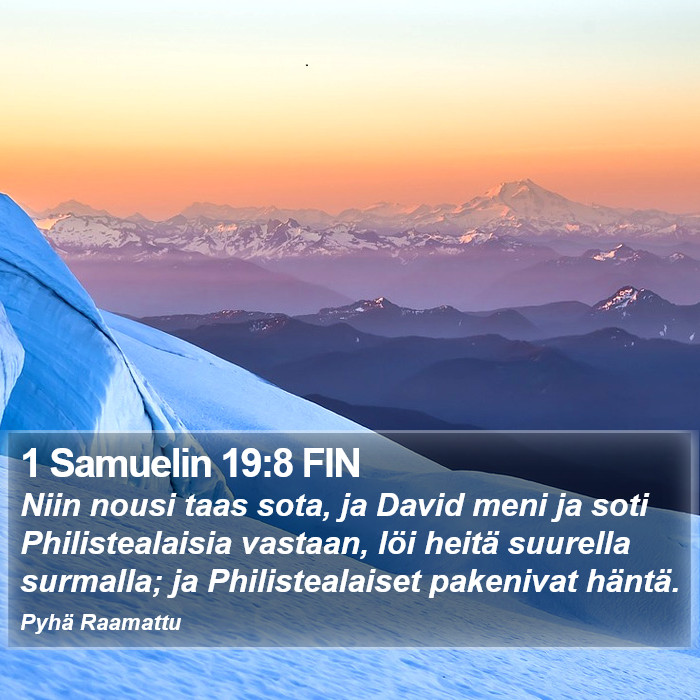1 Samuelin 19:8 FIN Bible Study
