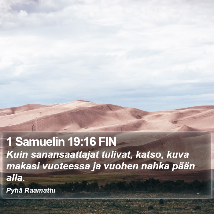1 Samuelin 19:16 FIN Bible Study