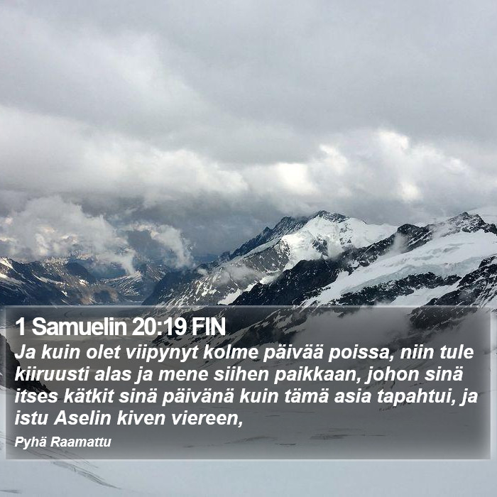 1 Samuelin 20:19 FIN Bible Study