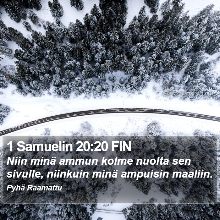 1 Samuelin 20:20 FIN Bible Study