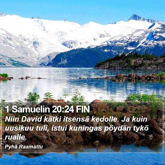1 Samuelin 20:24 FIN Bible Study
