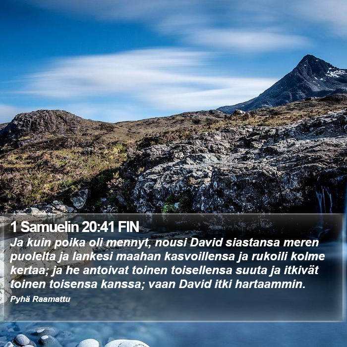 1 Samuelin 20:41 FIN Bible Study