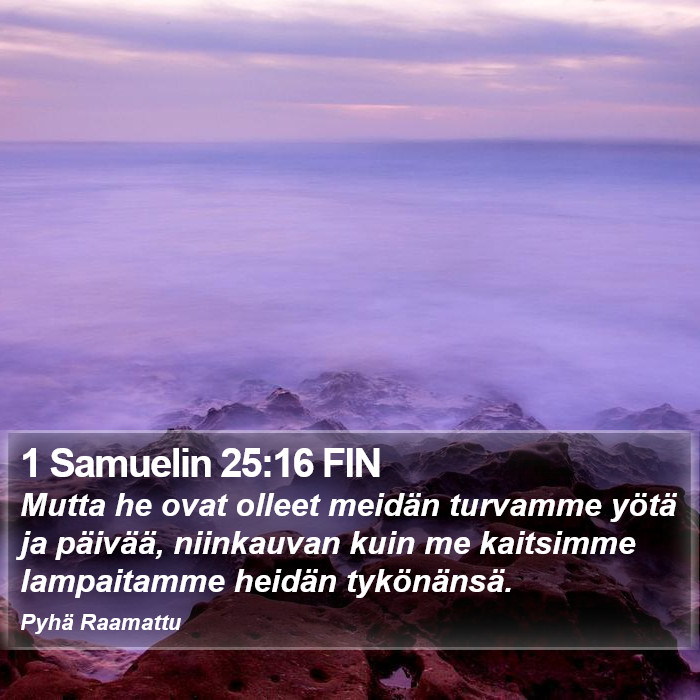 1 Samuelin 25:16 FIN Bible Study