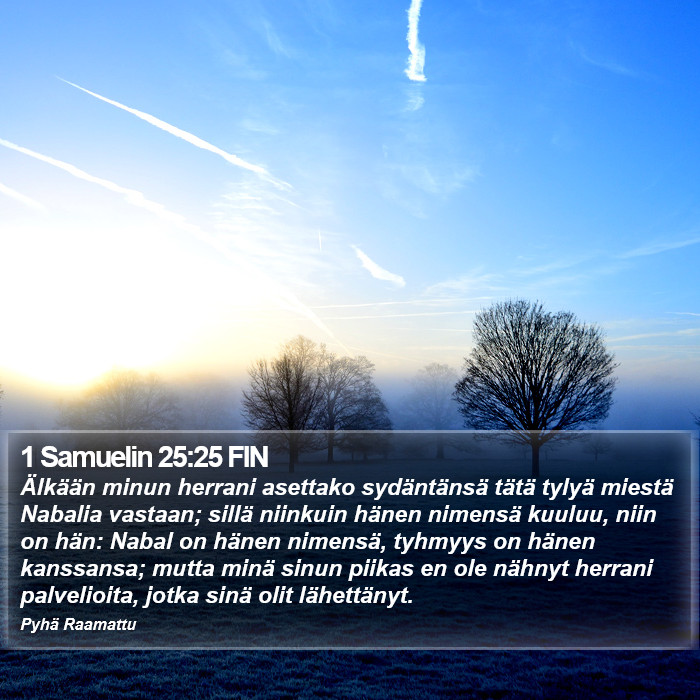 1 Samuelin 25:25 FIN Bible Study