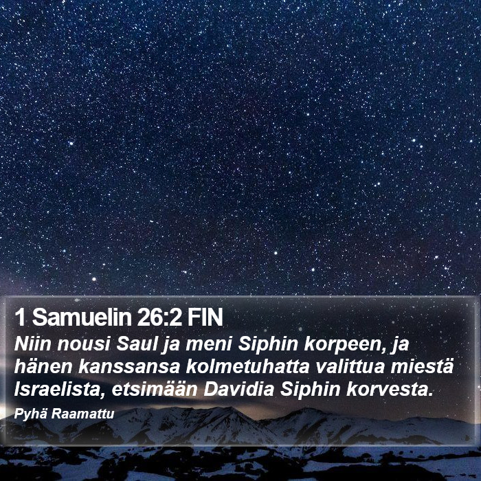 1 Samuelin 26:2 FIN Bible Study