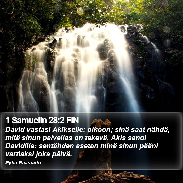 1 Samuelin 28:2 FIN Bible Study