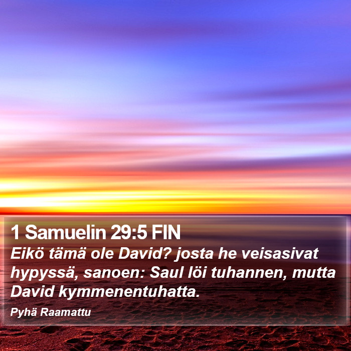 1 Samuelin 29:5 FIN Bible Study