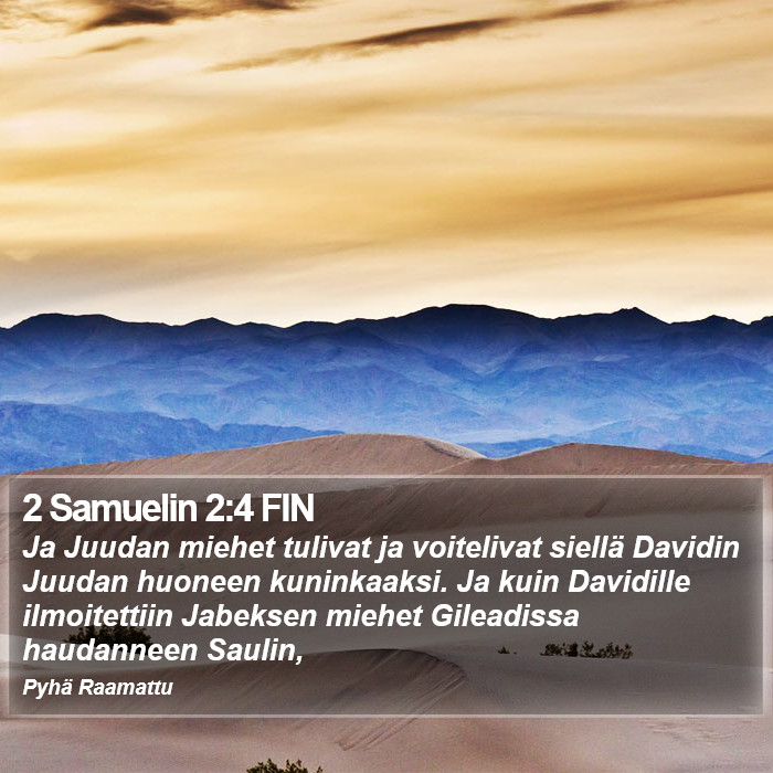 2 Samuelin 2:4 FIN Bible Study
