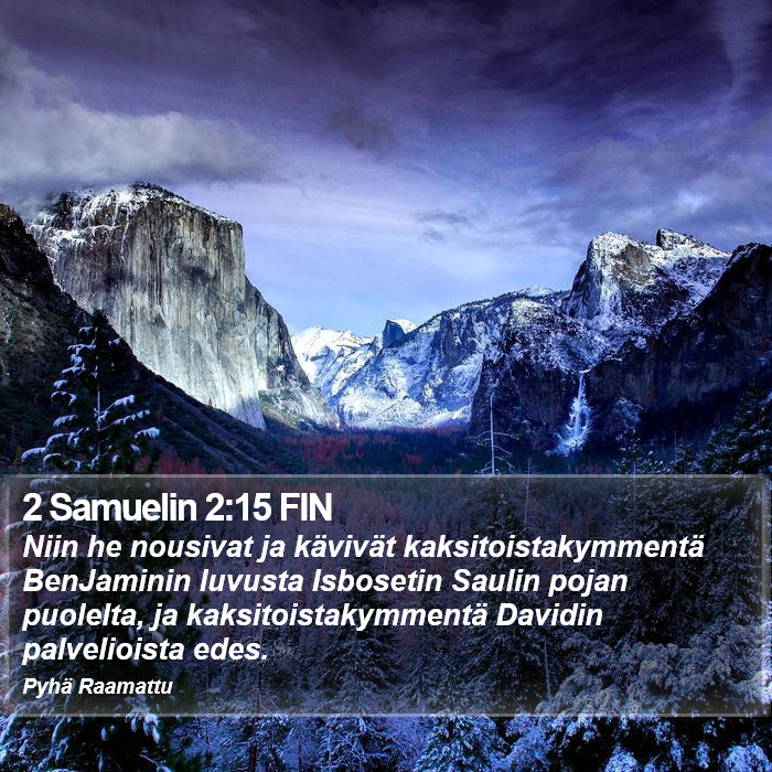 2 Samuelin 2:15 FIN Bible Study