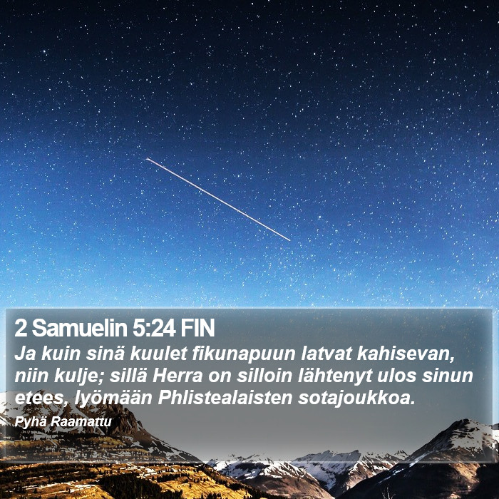 2 Samuelin 5:24 FIN Bible Study