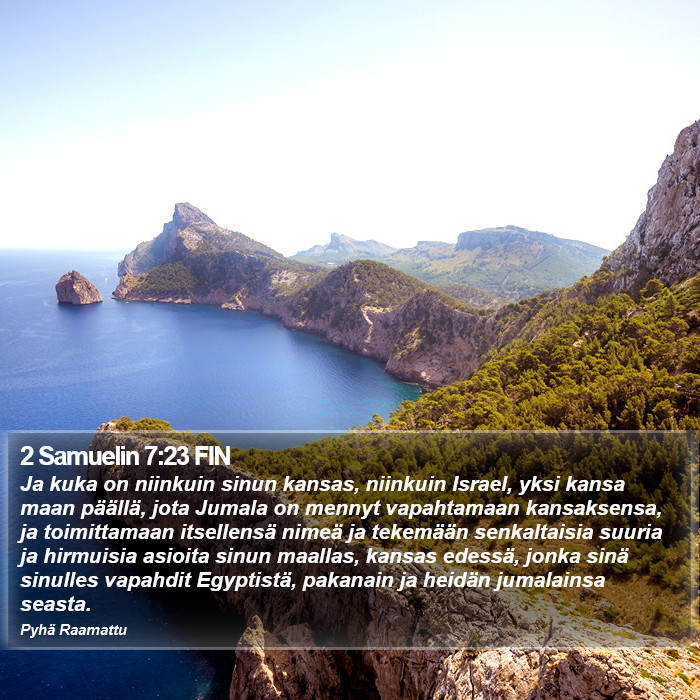 2 Samuelin 7:23 FIN Bible Study