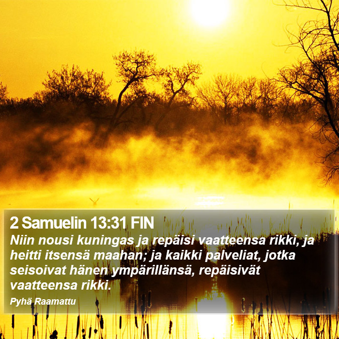 2 Samuelin 13:31 FIN Bible Study