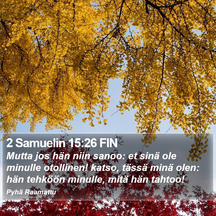 2 Samuelin 15:26 FIN Bible Study