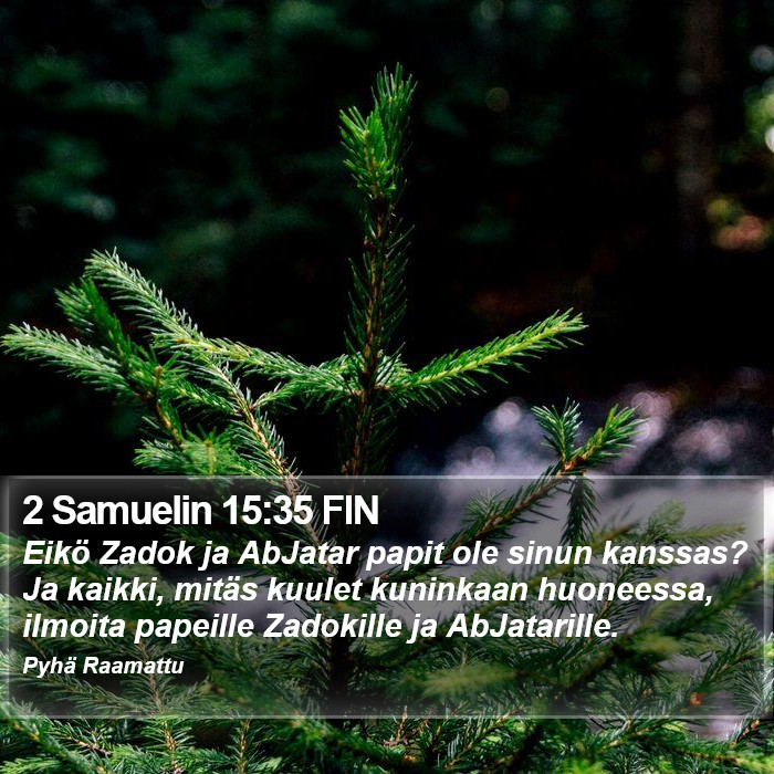 2 Samuelin 15:35 FIN Bible Study
