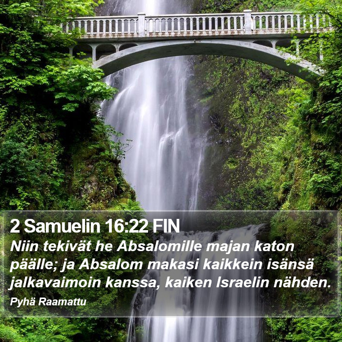 2 Samuelin 16:22 FIN Bible Study