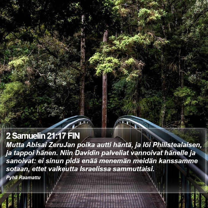 2 Samuelin 21:17 FIN Bible Study