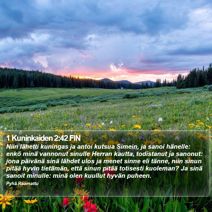 1 Kuninkaiden 2:42 FIN Bible Study
