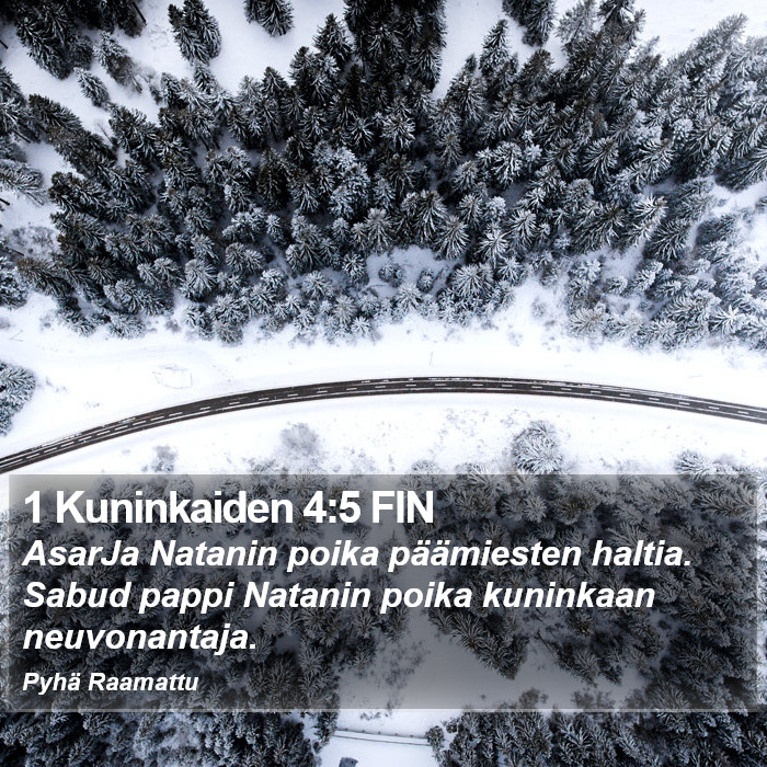 1 Kuninkaiden 4:5 FIN Bible Study