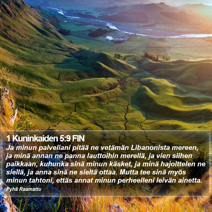1 Kuninkaiden 5:9 FIN Bible Study
