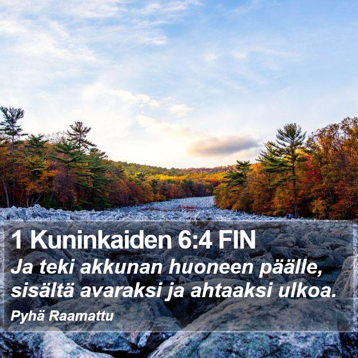 1 Kuninkaiden 6:4 FIN Bible Study