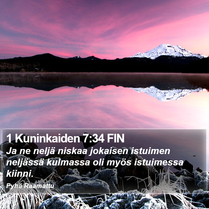 1 Kuninkaiden 7:34 FIN Bible Study