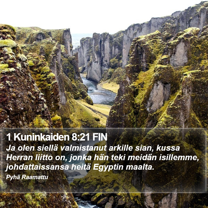 1 Kuninkaiden 8:21 FIN Bible Study