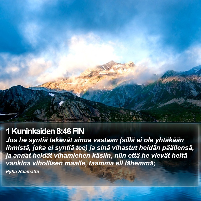 1 Kuninkaiden 8:46 FIN Bible Study