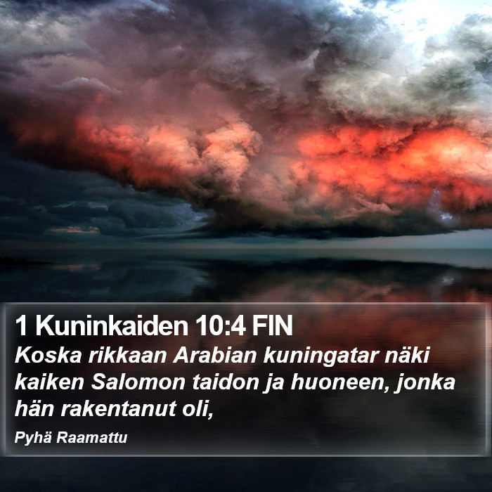 1 Kuninkaiden 10:4 FIN Bible Study
