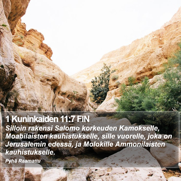 1 Kuninkaiden 11:7 FIN Bible Study