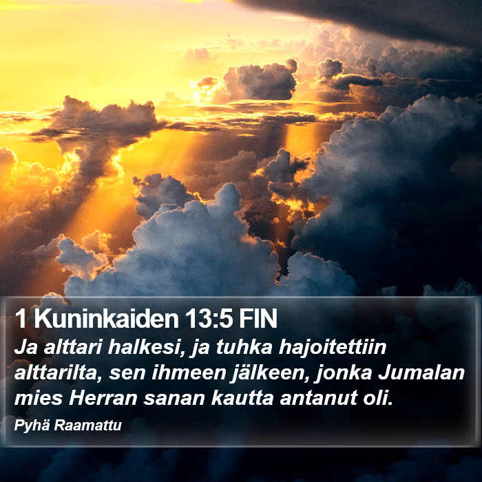 1 Kuninkaiden 13:5 FIN Bible Study