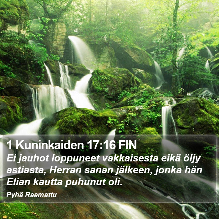1 Kuninkaiden 17:16 FIN Bible Study