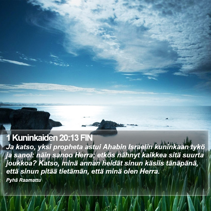 1 Kuninkaiden 20:13 FIN Bible Study